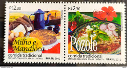 C 3215 Brazil Stamp Diplomatic Relations Mexico Gastronomy 2012 Complete Series - Unused Stamps