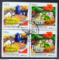 C 3215 Brazil Stamp Diplomatic Relations Mexico Gastronomy 2012 Block Of 4 CBC BSB - Unused Stamps