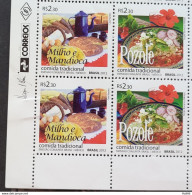 C 3215 Brazil Stamp Diplomatic Relations Mexico Gastronomy 2012 Block Of 4 Vignette Correios - Unused Stamps