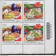C 3215 Brazil Stamp Diplomatic Relations Mexico Gastronomy 2012 Block Of 4 Bar Code - Unused Stamps