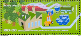 C 3200 Brazil Stamp Rio + 20 Carbon Emissions Forklift Factory 2012 - Unused Stamps
