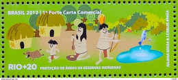 C 3204 Brazil Stamp Rio + 20 Indigenous Reserves Indian Hunting Fishing Hollow Fish 2012 - Unused Stamps