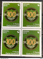 C 3187 Brazil Stamp America Mineiro MG Football 2012 Block Of 4 - Unused Stamps