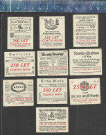 250 LET CZ NOVIN - 250 YEARS CZECH NEWSPAPERS - JOURNAUX TCHÈQUES - MATCHBOX LABELS CZECHOSLOVAKIA 1969 - Matchbox Labels