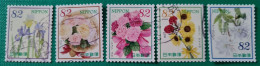 Japon 2019 9267 9271 Oeillet Iris  Rournesol Rose épiphilum Photo Non Contractuelle - Oblitérés
