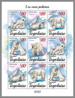 TOGO 2023 MNH Polar Bears Polar Bären Eisbären M/S – OFFICIAL ISSUE – DHQ2409 - Bären