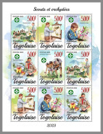 TOGO 2023 MNH Scouts & Orchids Pfadfinder & Orchideen M/S – OFFICIAL ISSUE – DHQ2409 - Unused Stamps