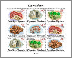 TOGO 2023 MNH Minerals Mineralien M/S – OFFICIAL ISSUE – DHQ2409 - Minerales