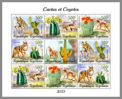 TOGO 2023 MNH Cactus & Coyotes Kakteen & Kojoten M/S – OFFICIAL ISSUE – DHQ2409 - Cactussen