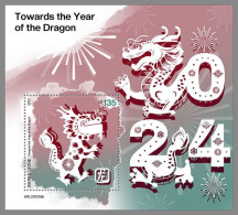 SIERRA LEONE 2023 MNH Year Of The Dragon Jahr Des Drachen S/S – OFFICIAL ISSUE – DHQ2409 - Anno Nuovo Cinese