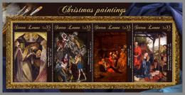 SIERRA LEONE 2023 MNH Christmas Paintings Weihnachtsgemälde M/S – OFFICIAL ISSUE – DHQ2409 - Otros & Sin Clasificación