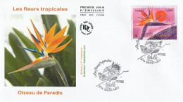 Fdc 2024_Envel. 1er Jour_fdc_Les Fleurs Tropicales, L'Oiseau De Paradis. Oblit. PJ 974 Saint-Leu 09/02/24. - 2020-…