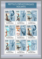 TOGO 2023 MNH Flying Prehistoric Reptiles Flugsaurier M/S – IMPERFORATED – DHQ2409 - Preistorici