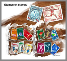 SIERRA LEONE 2023 MNH Stamps On Stamps Olympic Games M/S – IMPERFORATED – DHQ2409 - Francobolli Su Francobolli