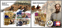 SIERRA LEONE 2023 MNH Battle Of Gettysburg Schlacht Um Gettysburg M/S+S/S – IMPERFORATED – DHQ2409 - Onafhankelijkheid USA