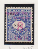 Denemarken Fiskale Zegel Cat. J.Barefoot Opgorelses(Debit Note) 40 - Revenue Stamps