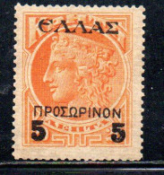 CRETE CRETA KRETE 1904 HERA ELLAS PROSOPINON SURCHARGED 5L On 20L MNH - Creta