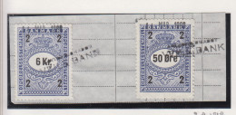 Denemarken Fiskale Zegel Cat. J.Barefoot Opgorelses(Debit Note) 209+219 Op Fragment - Steuermarken