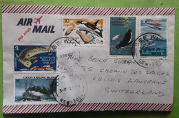 Australian Antarctic Territory DEE WHY Cover,Adelie Penguin,Killer Whale,Leopard Seal,Hydravion + COCOS ISLANDS,1977 - Storia Postale