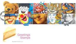 1991 Greetings Stamp Cartoons Unaddressed FDC Tt - 1991-00 Ediciones Decimales