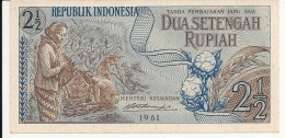 INDONESIE 2 1/2 RUPIAH 1961 UNC P 79 - Indonésie