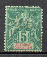 Col41  Colonie Anjouan N° 4 Neuf X MH Cote 10,00€ - Unused Stamps