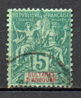 Col41  Colonie Anjouan N° 4 Oblitéré Cote 7,00€ - Used Stamps