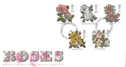 1991 Roses 3 Unaddressed FDC Tt - 1991-2000 Decimal Issues