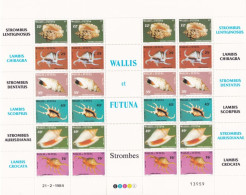 WALLIS ET FUTUNA - 1984 - N° YVERT. 312 à 317- STROMBES - FEUILLET NEUF - Neufs