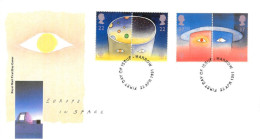 1991 Space (2) Unaddressed FDC Tt - 1991-2000 Em. Décimales