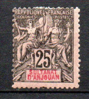 Col41  Colonie Anjouan N° 8 Neuf X MH Cote 20,00€ - Unused Stamps