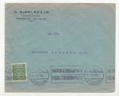 D. Bibelszajn, Warszawa Company Letter Cover Posted 1930 To Switzreland B240301 - Storia Postale