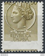 1968 Italia Lire 50 Turrita Varietà Dent. MNH Sass. N. 1076I - 1971-80: Neufs