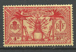 NOUVELLES-HEBRIDES N° 85 NEUF*  TRACE DE CHARNIERE / Hinge / MH - Unused Stamps