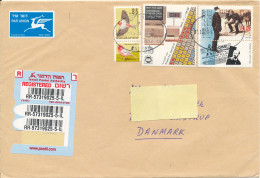 Israel Registered Cover Sent Air Mail To Denmark 1-12-2003 Topic Stamps Good Franked - Covers & Documents