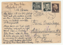 Czechoslovakia Postal Stationery Postcard Posted 1950 To Wien - Uprated B240301 - Cartoline Postali