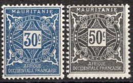 Mauritanie Timbres-Taxe N°21* & 22* Neufs Charnières TB Cote : 3€50 - Ongebruikt