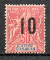 Col41  Colonie Anjouan N° 28 Neuf X MH   Cote 8,00€ - Neufs