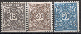 Mauritanie Timbres-Taxe N°19* à 21* Neufs Charnières TB Cote : 2€75 - Ongebruikt