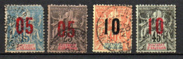 Col41  Colonie Anjouan N° 22 24 26 & 27 Oblitéré Cote 13,00€ - Used Stamps
