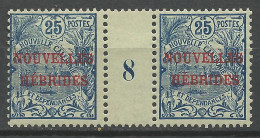 NOUVELLES-HEBRIDES N° 90 NEUF* TRACE DE CHARNIERE/ Petit Aminci Sur Le Timbre De Gauche,timbre De Droite ** / Hinge / MH - Unused Stamps