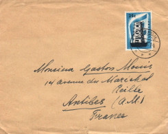 (RECTO / VERSO) ENVELOPPE AVEC BEAU TIMBRE ET CACHET EN 1956 - Poststempels/ Marcofilie