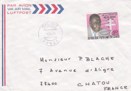 CONGO -1971--Lettre DOLISIE  Pour CHATOU-78 (France) Timbre Félix Eboué Seul Sur Lettre...cachet - Altri & Non Classificati