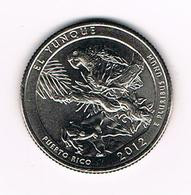 //  U.S.A.  1/4 DOLLAR  PUERTO RICO - EL YUNQUE   2012  D - 2010-...: National Parks