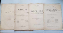 Livre - Revue - Lot De 4 Pièce De Théâtre - Fragile - Amours - Week End - Suzanne - Altri & Non Classificati