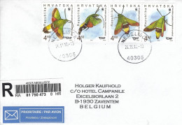 Croatia 2012 Nedelisce WWF Moth Hemaris Croatica Registered Cover - Briefe U. Dokumente