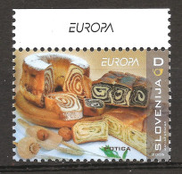 Slovénie Slovenija 2005 N° 469 ** Europa, Emission Conjointe, Gastronomie, Poticas, Gâteau Roulé, Sucre, Noix Patisserie - Slowenien