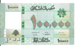 LIBAN 100000 LIVRES 2020 UNC P 95 D - Libanon