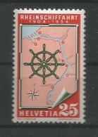 Switzerland 1954 50 J. Rheinshiffahrt Y.T. 546  ** - Neufs