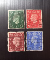 Grande Bretagne 1937 & 1941 New Colors King George VI - Gravure: Harrison Lot 2 - Used Stamps